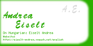 andrea eiselt business card